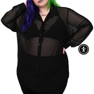 Foxblood mesh Memphis button down shirt